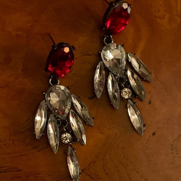 Ruby Red Earrings - Picture 1 of 1